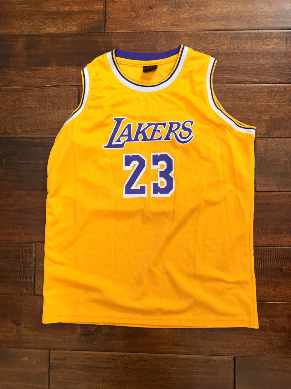 Amazon Kids Los Angeles Lakers Yellow and Purple #23 Basketball Jersey